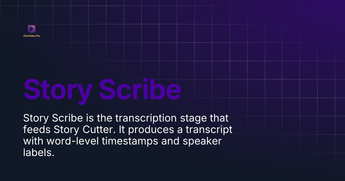 Story Scribe | Chat Video Pro Documentation