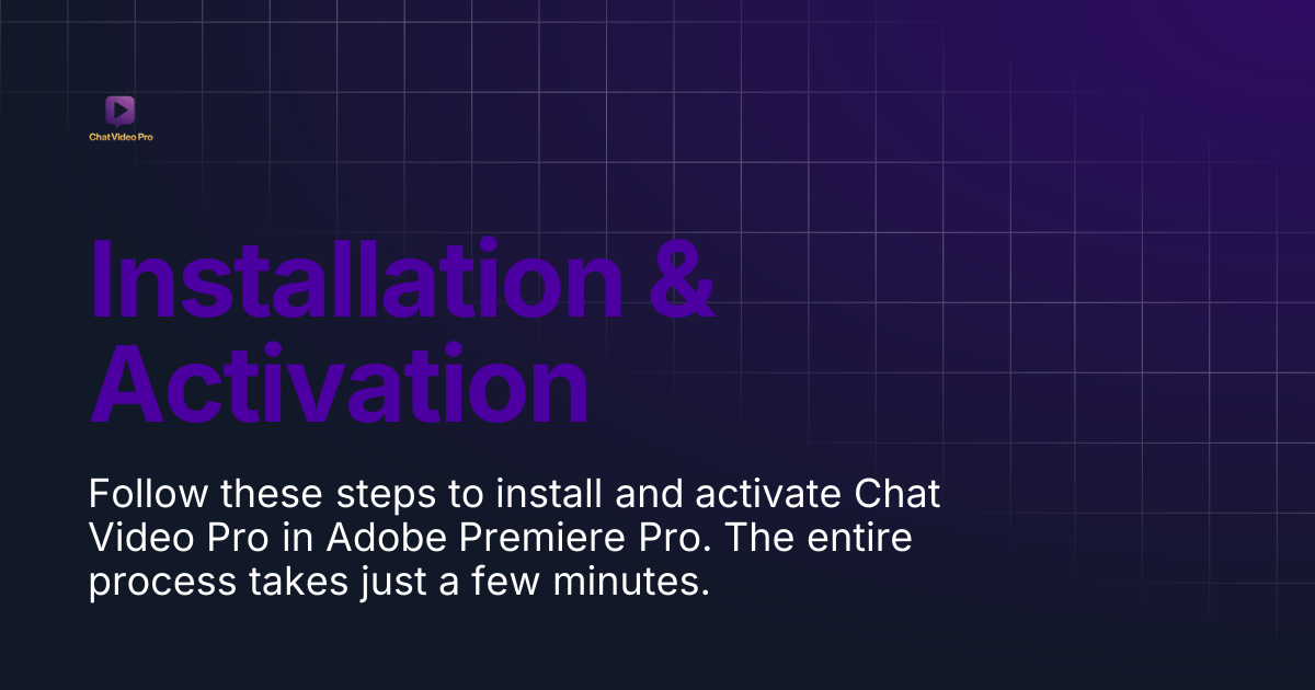 Installation & Activation | Chat Video Pro Documentation